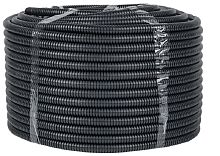 Гофра ПВХ EKF Plast Д=16 легкая с протяжкой черная (100м) картинка